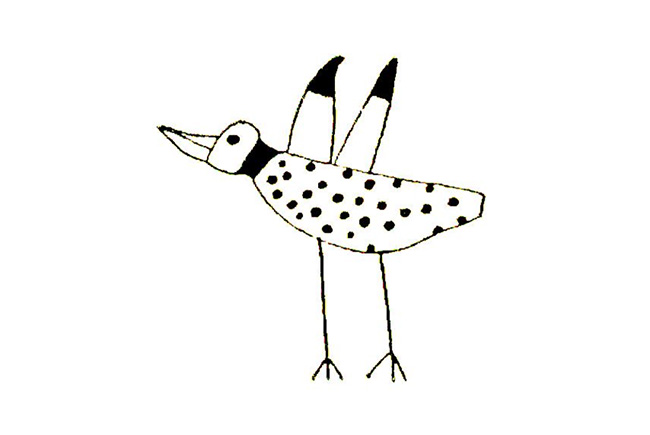 Bild på en tecknad fågel.